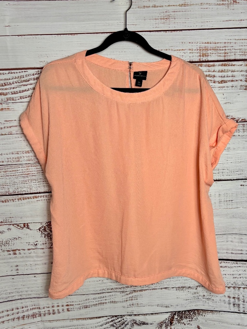 Worthington short sleeve peach top size XL